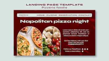 Gratis PSD platte ontwerp pizzeria foodie sjabloon