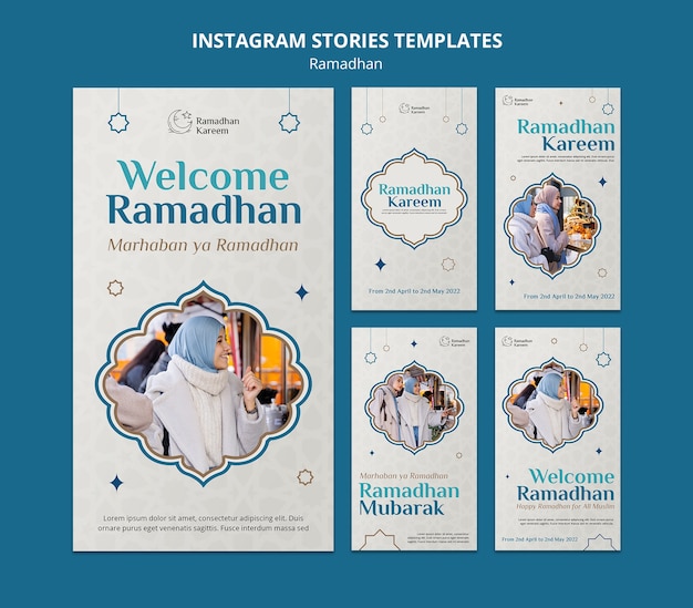 Gratis PSD platte ontwerp ramadan sjabloon