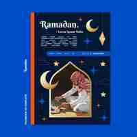 Gratis PSD platte ontwerp ramadan sjabloon