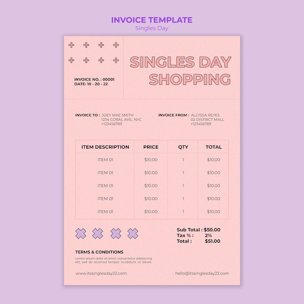 Gratis PSD platte ontwerp singles dag sjabloon