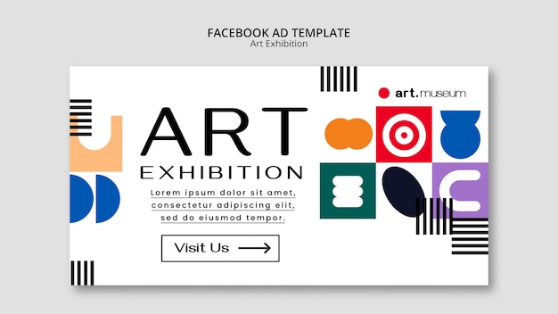 Gratis PSD platte ontwerp tentoonstelling sjabloon