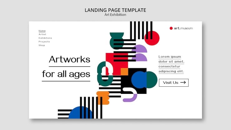 Gratis PSD platte ontwerp tentoonstelling sjabloon