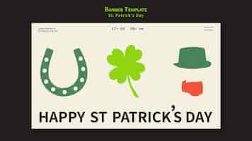 Gratis PSD platte ontwerp van saint patrick's day-sjabloon