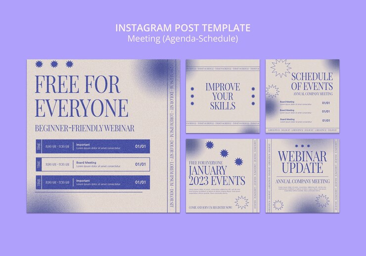 Gratis PSD platte ontwerp vergadersjabloon