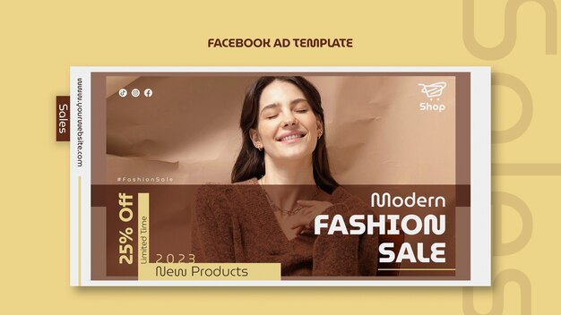 Platte ontwerp verkoop facebook sjabloon