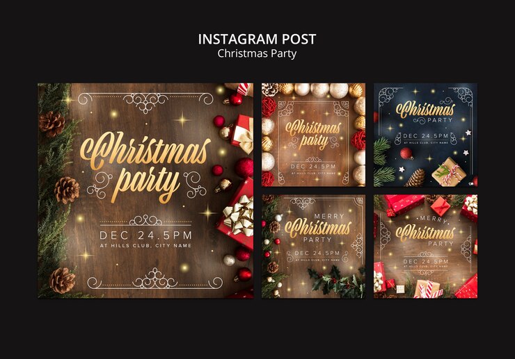 Gratis PSD platte ontwerp vrolijk kerstfeest sjabloon
