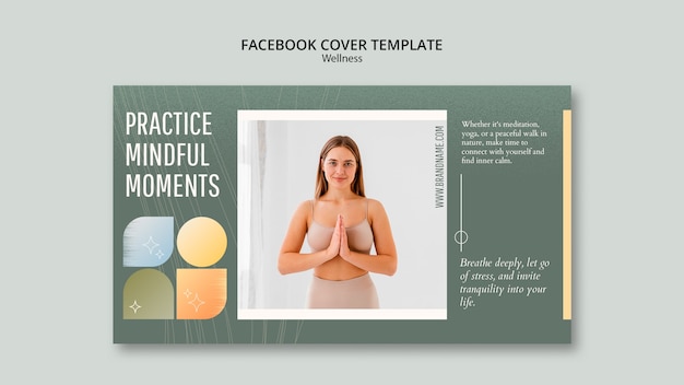 Gratis PSD platte ontwerp wellness-concept facebook omslag