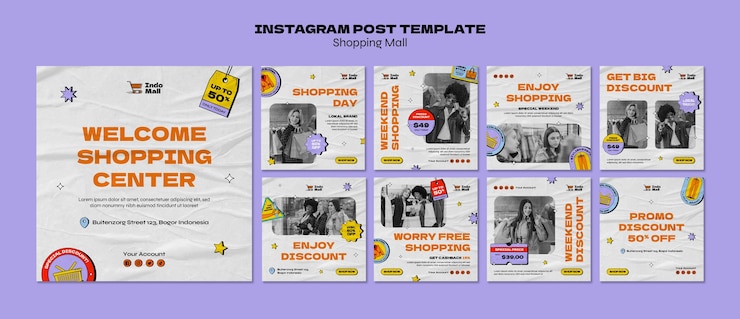 Gratis PSD platte ontwerp winkelcentrum sjabloon