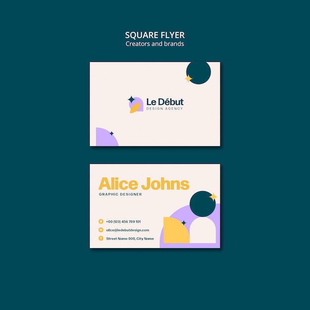 Gratis PSD platte ontwerpsjabloon voor branding