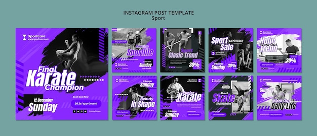 Gratis PSD platte sport ontwerpsjabloon