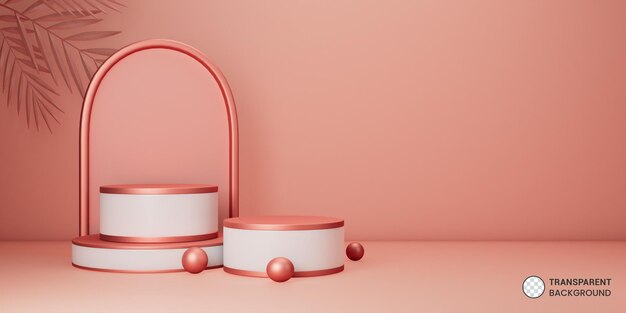 Podio de lujo para presentación de productos 3d render