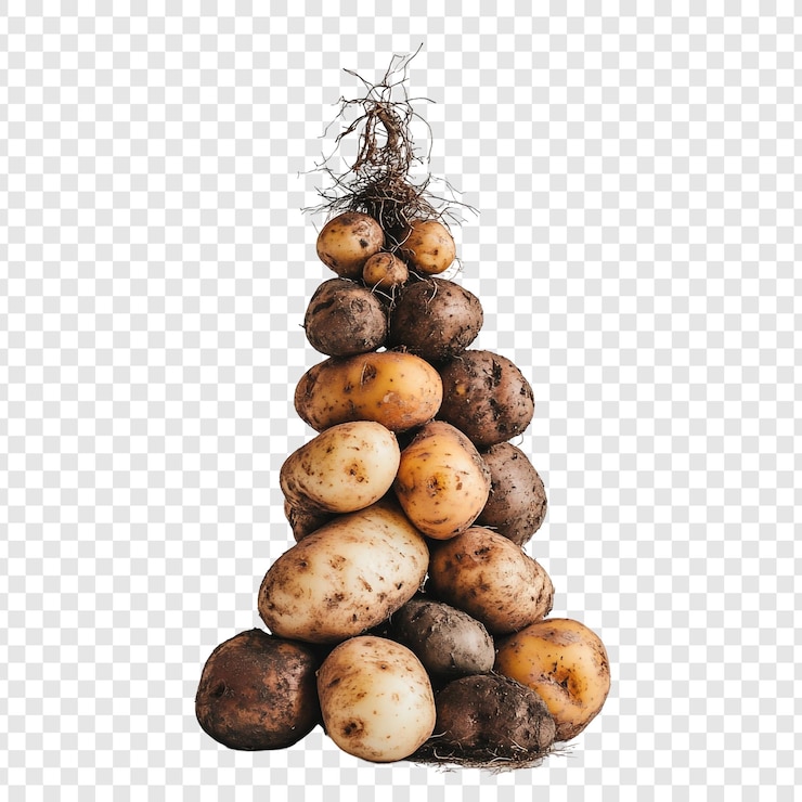 PSD Gratis pohon natal kentang rustic sebuah perayaan panen