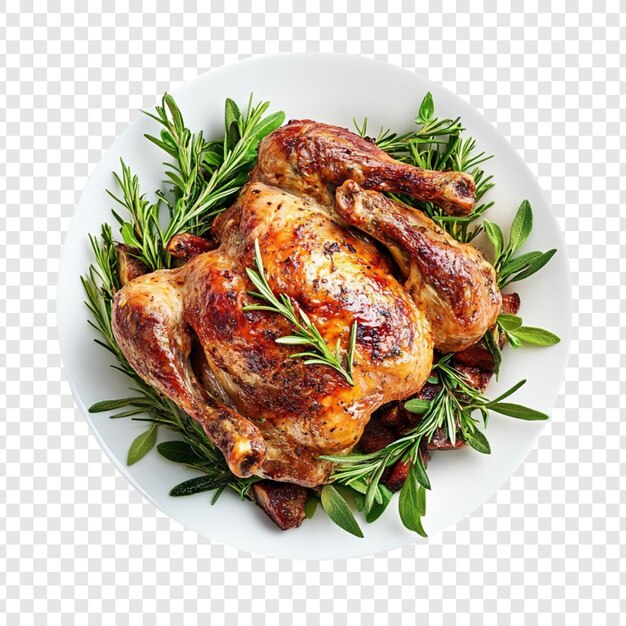 Pollo asado con romero y salvia