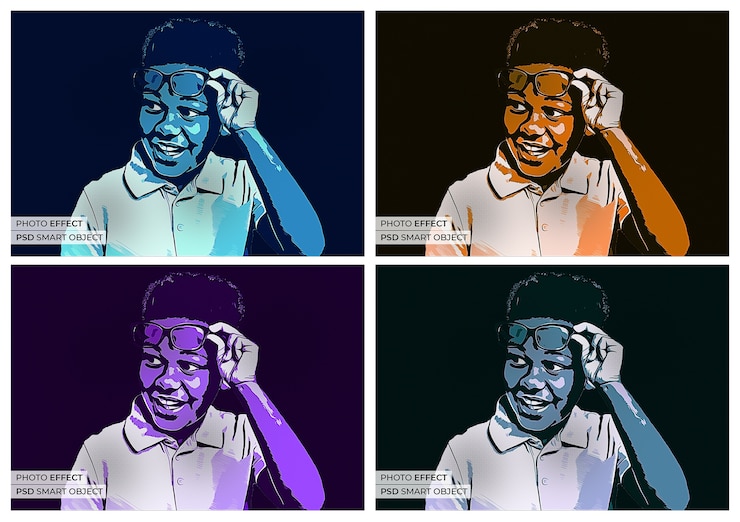 PSD Gratis pop art photo effect