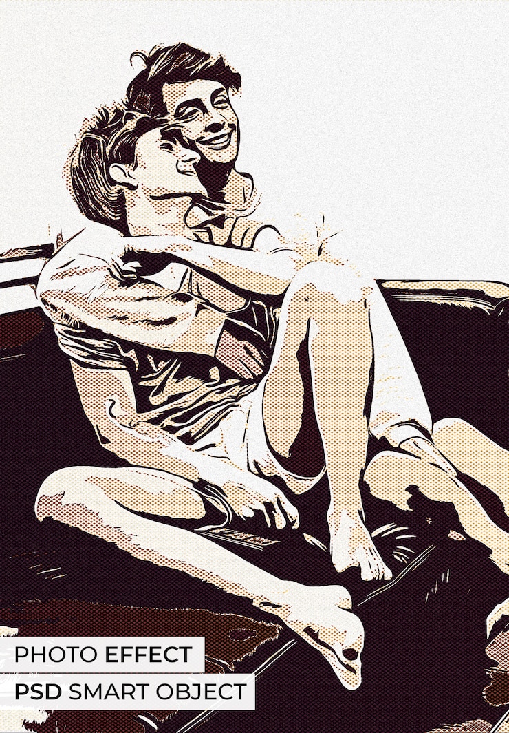 PSD Gratis pop art photo effect