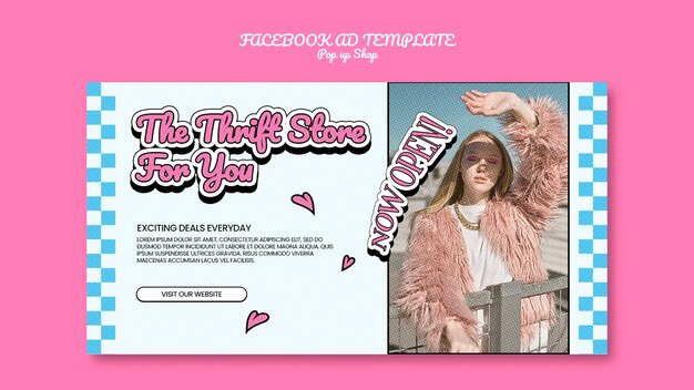 Gratis PSD pop-up winkel facebook-sjabloon