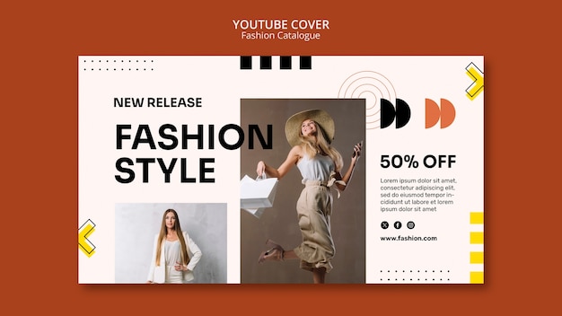 Portada del catálogo de moda de youtube
