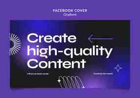 PSD gratuito portada de facebook de concepto de marca personal degradado