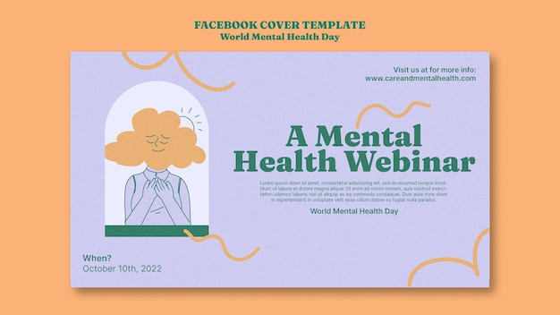 Portada de facebook del día mundial de la salud mental