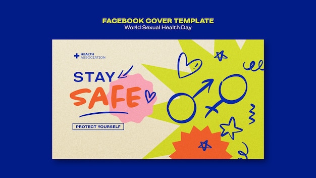 PSD gratuito portada de facebook del día mundial de la salud sexual