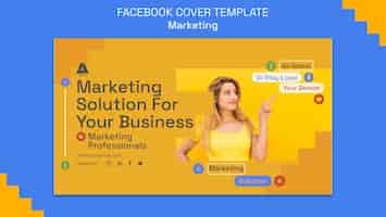 PSD gratuito portada de facebook de estrategia de marketing