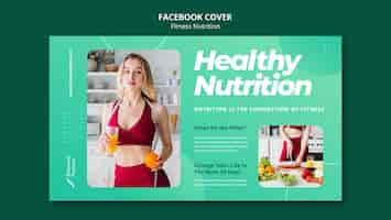 PSD gratuito portada de facebook de nutrición física