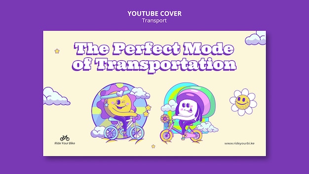 Portada floral de youtube para montar en bicicleta