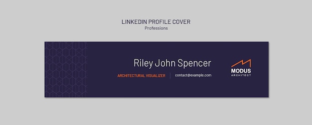 La portada del perfil de Linkedin para Riley John Spencer, visualizador de arquitectura