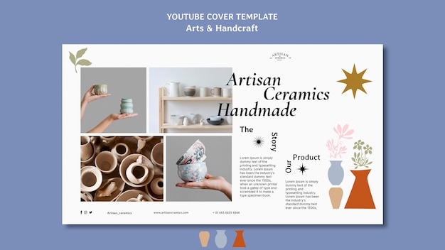Portada de youtube de artes y artesanías.