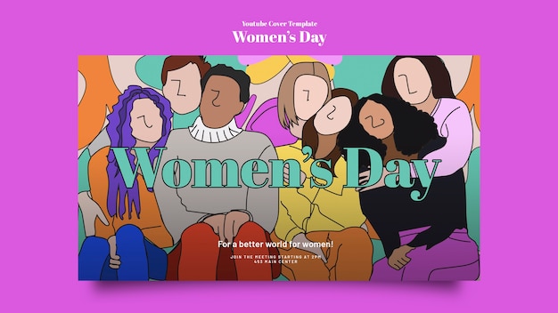 Portada de youtube de celebración del día de la mujer.