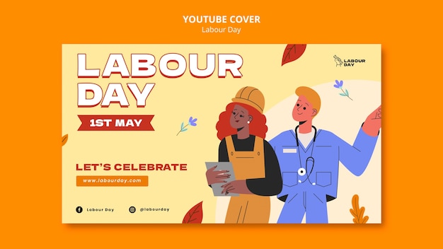 Portada de youtube de celebración del día del trabajo