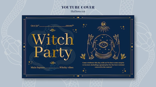 La portada de YouTube de la celebración de Halloween