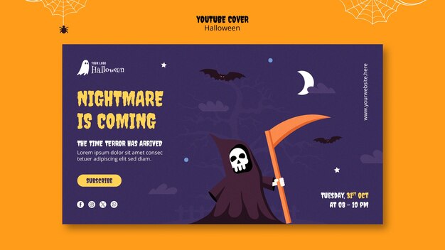 La portada de YouTube de la celebración de Halloween