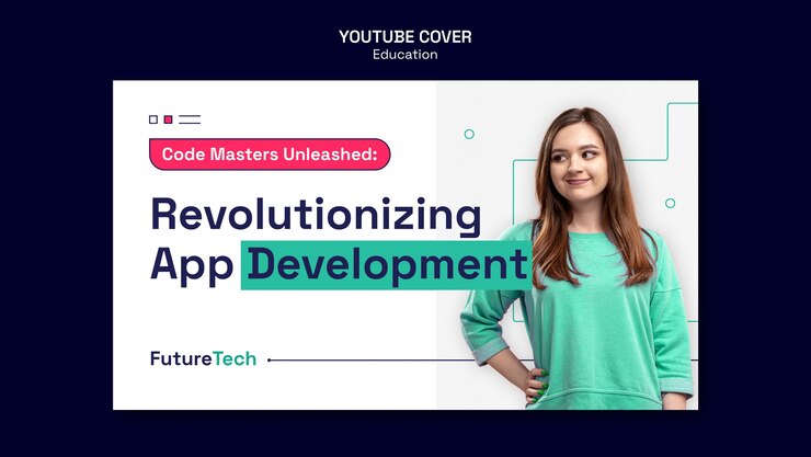 PSD gratuito portada de youtube de concepto de educación de diseño plano
