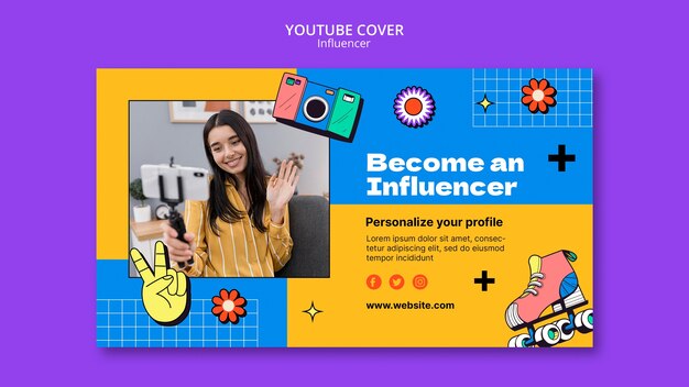 portada de youtube de contenido de influencers