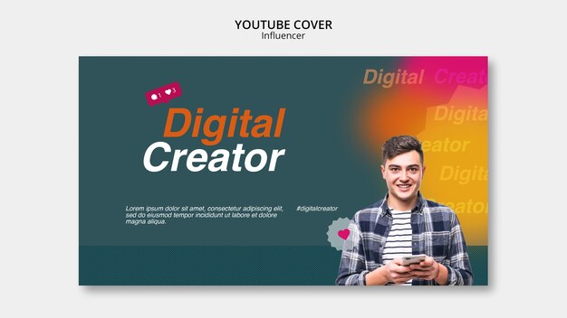 portada de youtube de contenido de influencers