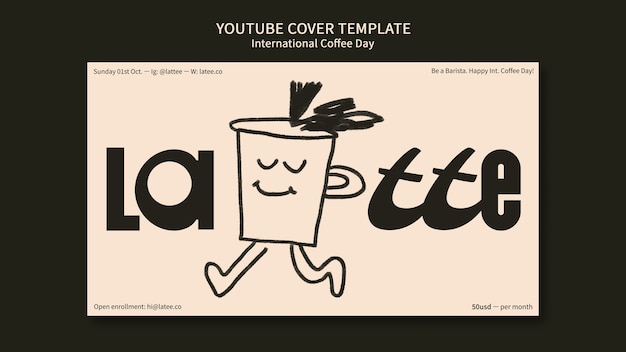 portada de youtube del día internacional del café