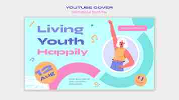 PSD gratuito portada de youtube del día internacional de la juventud