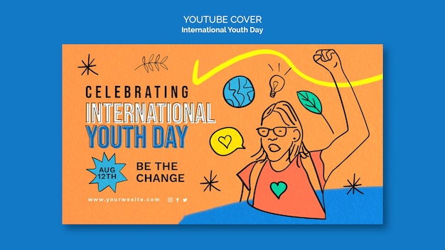 Portada de youtube del día internacional de la juventud