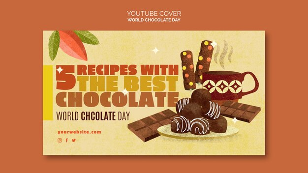Portada de youtube del día mundial del chocolate.