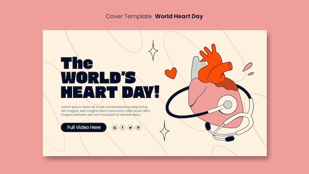 Portada de youtube del día mundial del corazón