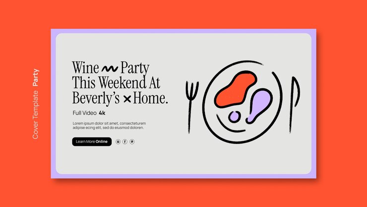 PSD gratuito portada de youtube de entretenimiento de fiesta