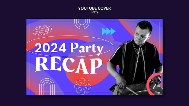 Portada de youtube de entretenimiento para fiestas.