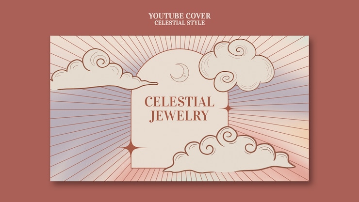 PSD gratuito portada de youtube estilo celestial