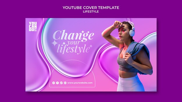 Portada de youtube de estilo de vida saludable