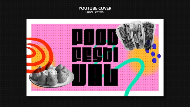 Portada de youtube del festival de comida abstracta