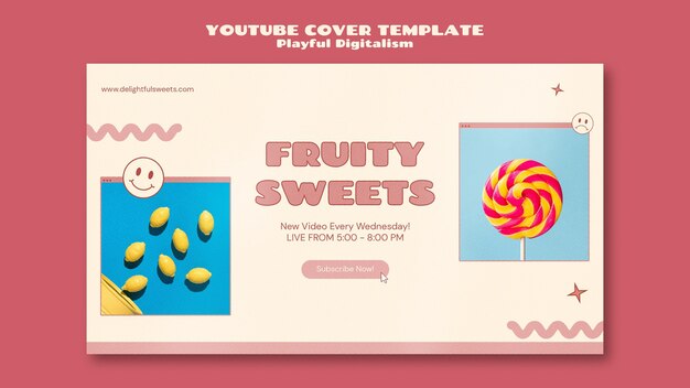 Portada de youtube de la tienda de dulces