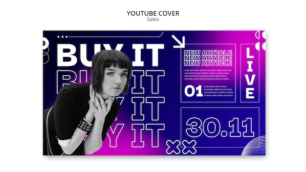 La portada de youtube de las ventas gradientes