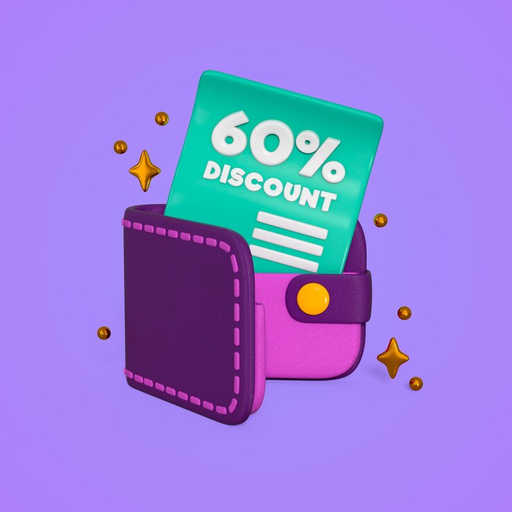 Gratis PSD portemonnee met een coupon van 60% korting