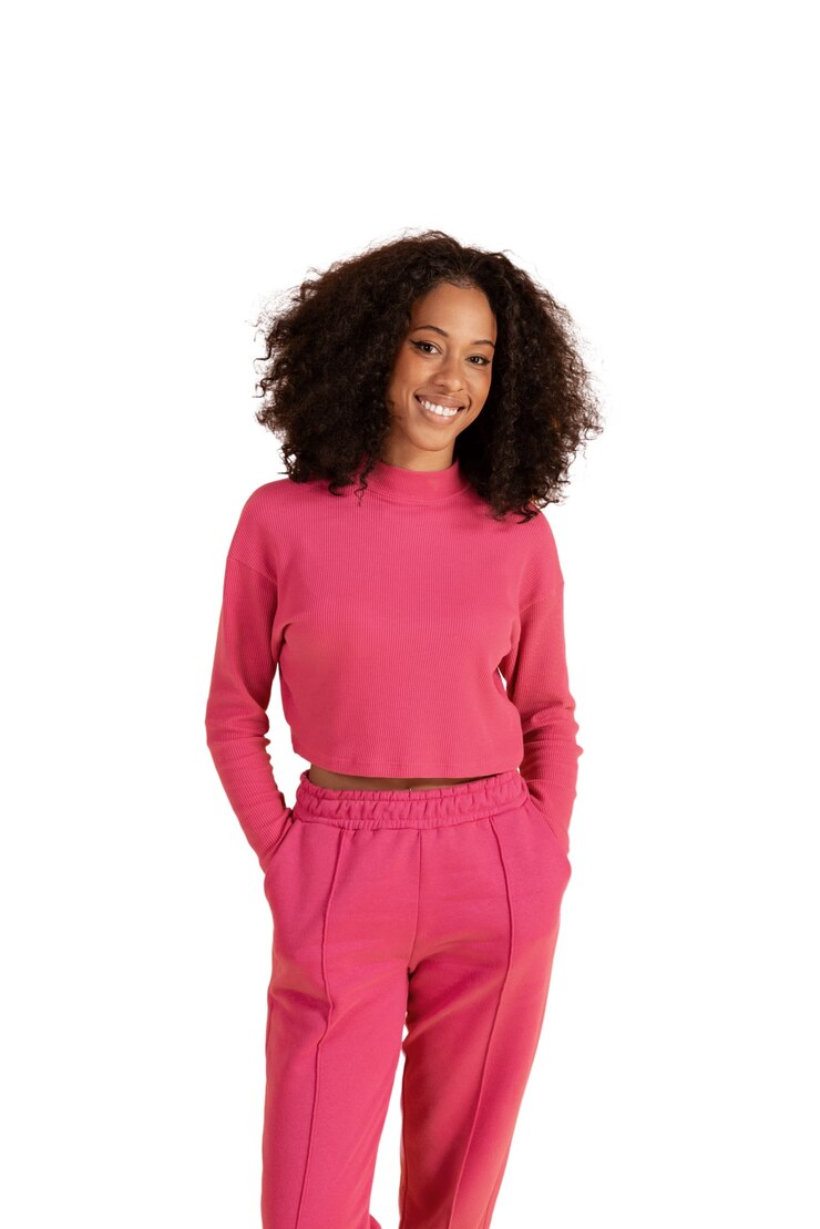 PSD Gratis portrait of woman wearing pink